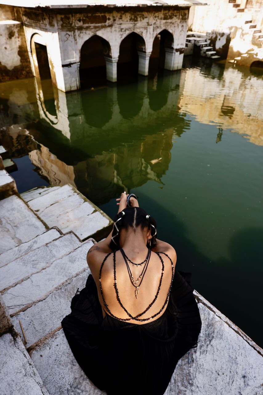 Black Onyx Opera Necklace