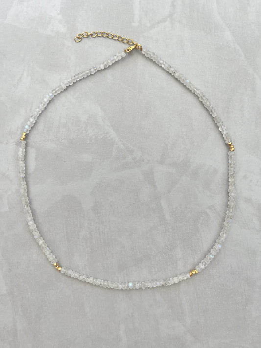 Fine Rainbow Moonstone Necklace