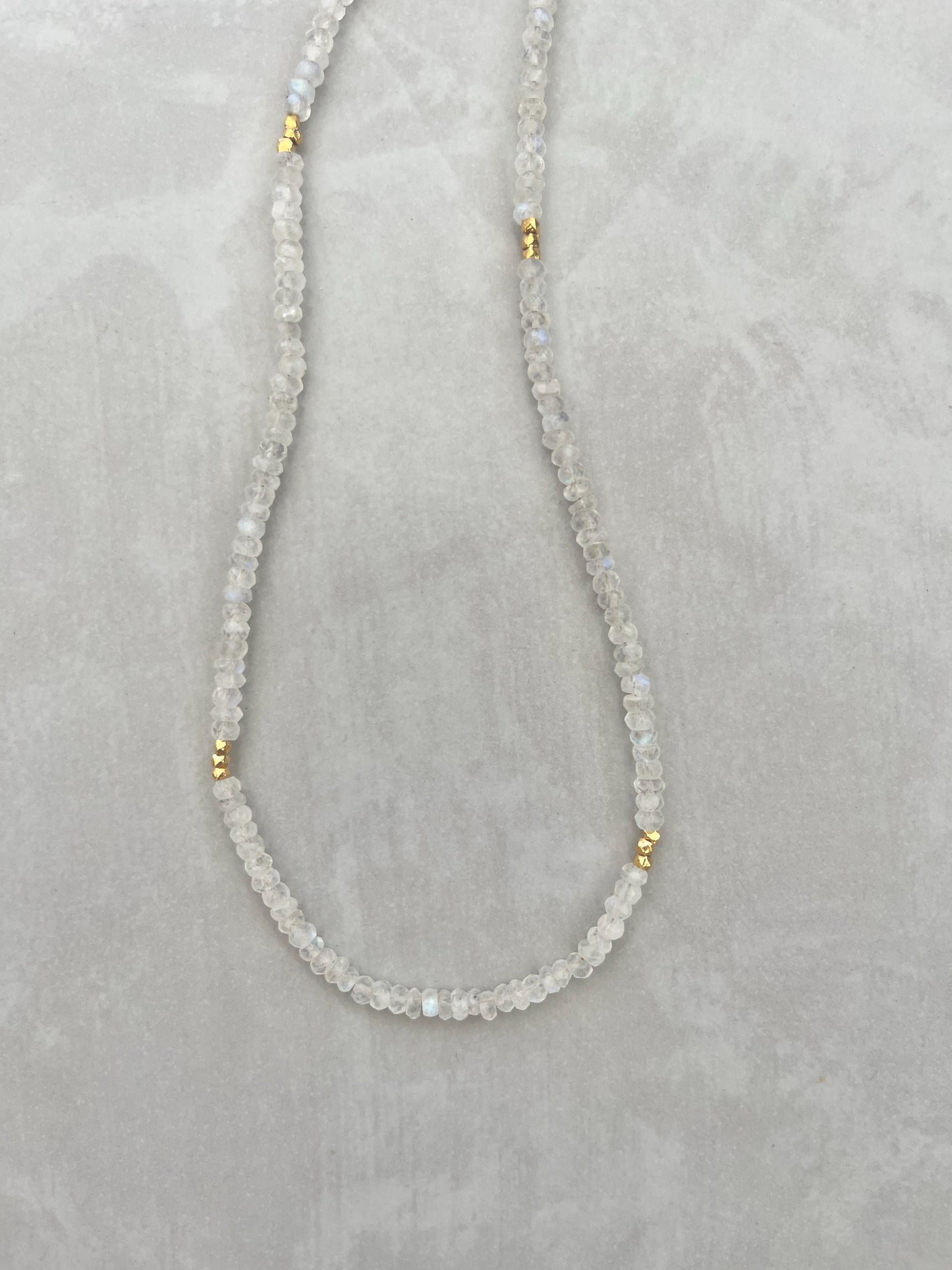 Fine Rainbow Moonstone Necklace