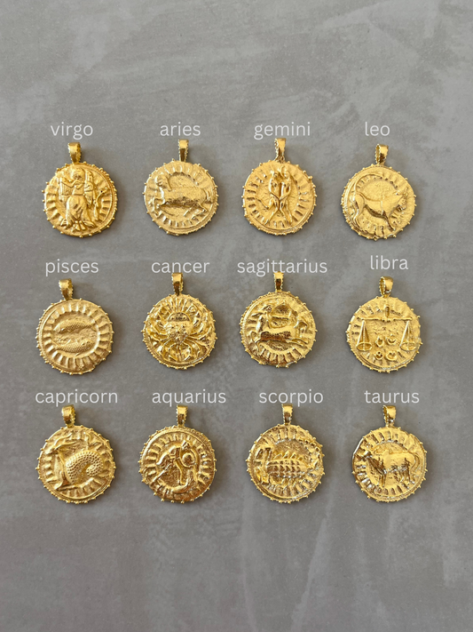 Zodiac Manifesting Necklace (double sided)