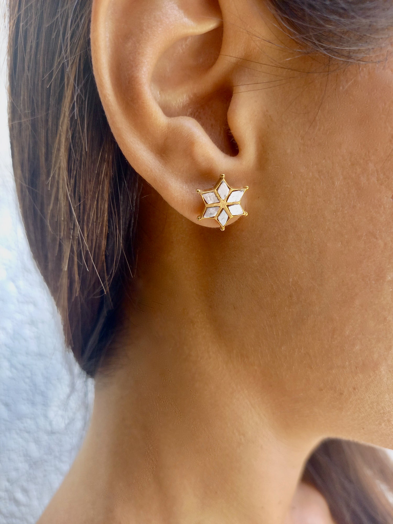 Mirror Star Stud Earrings
