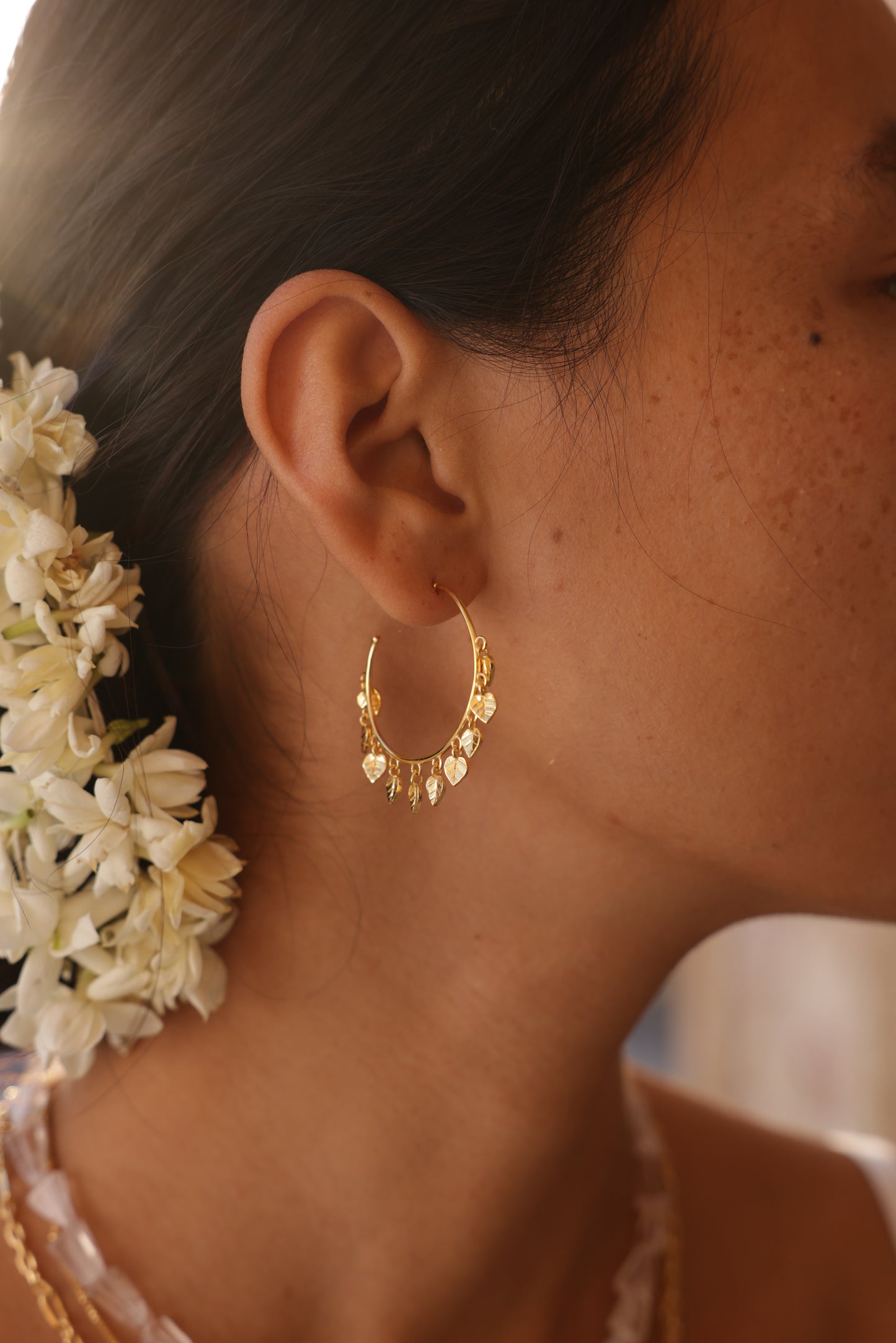 Peepal Leaf Hoops