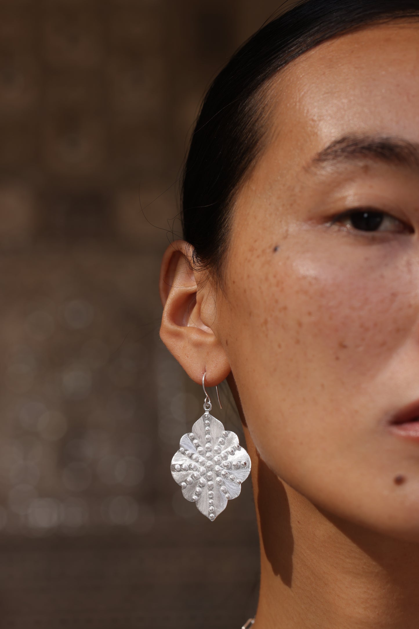 Granulated Ashram Window Earrings - Limited Edition