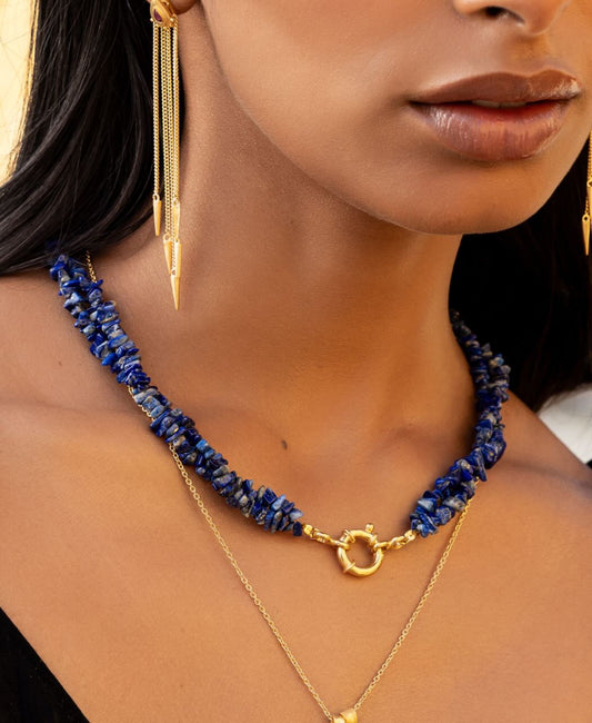 Lapis Lazuli Twist Necklace