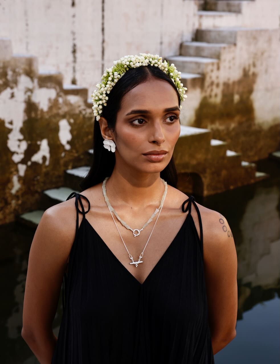 Aventurine Arrow Choker Necklace