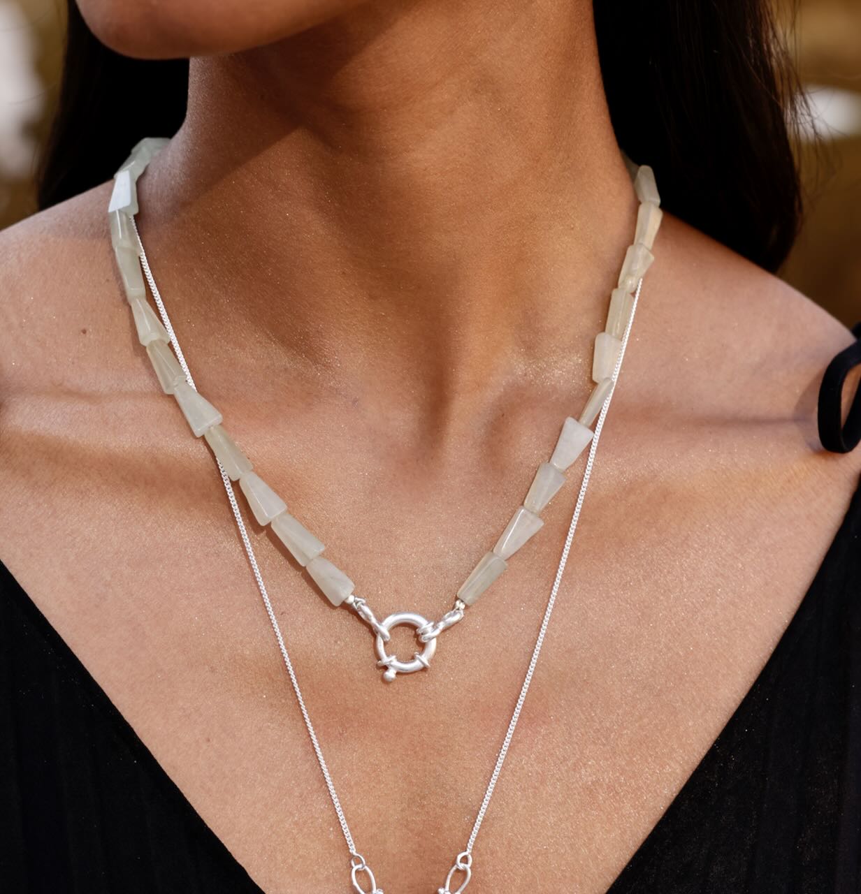 Aventurine Arrow Choker Necklace