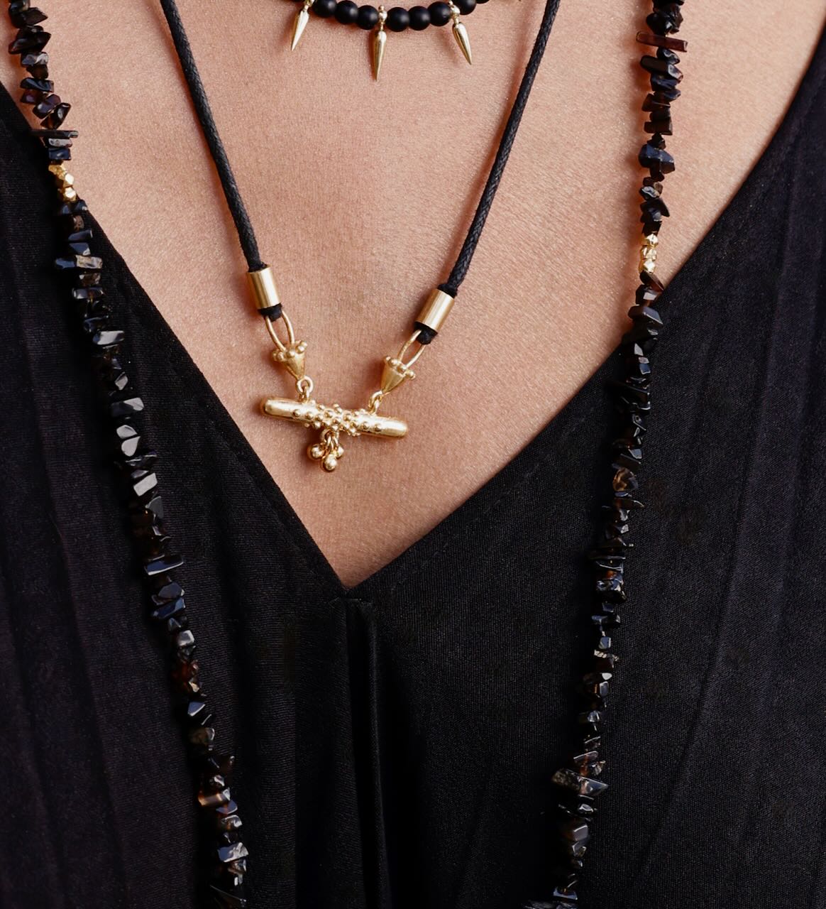 Bar Amulet Necklace & Cord