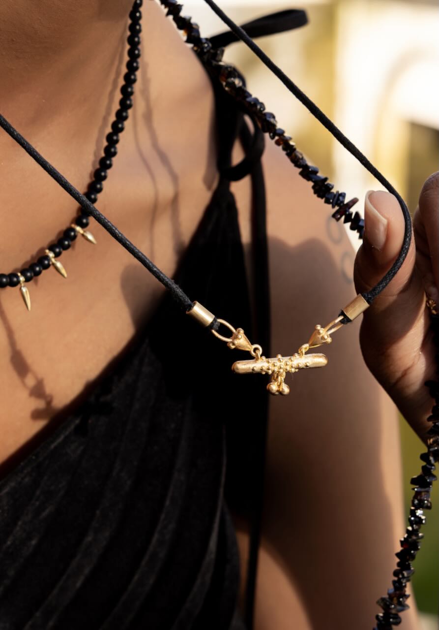 Bar Amulet Necklace & Cord