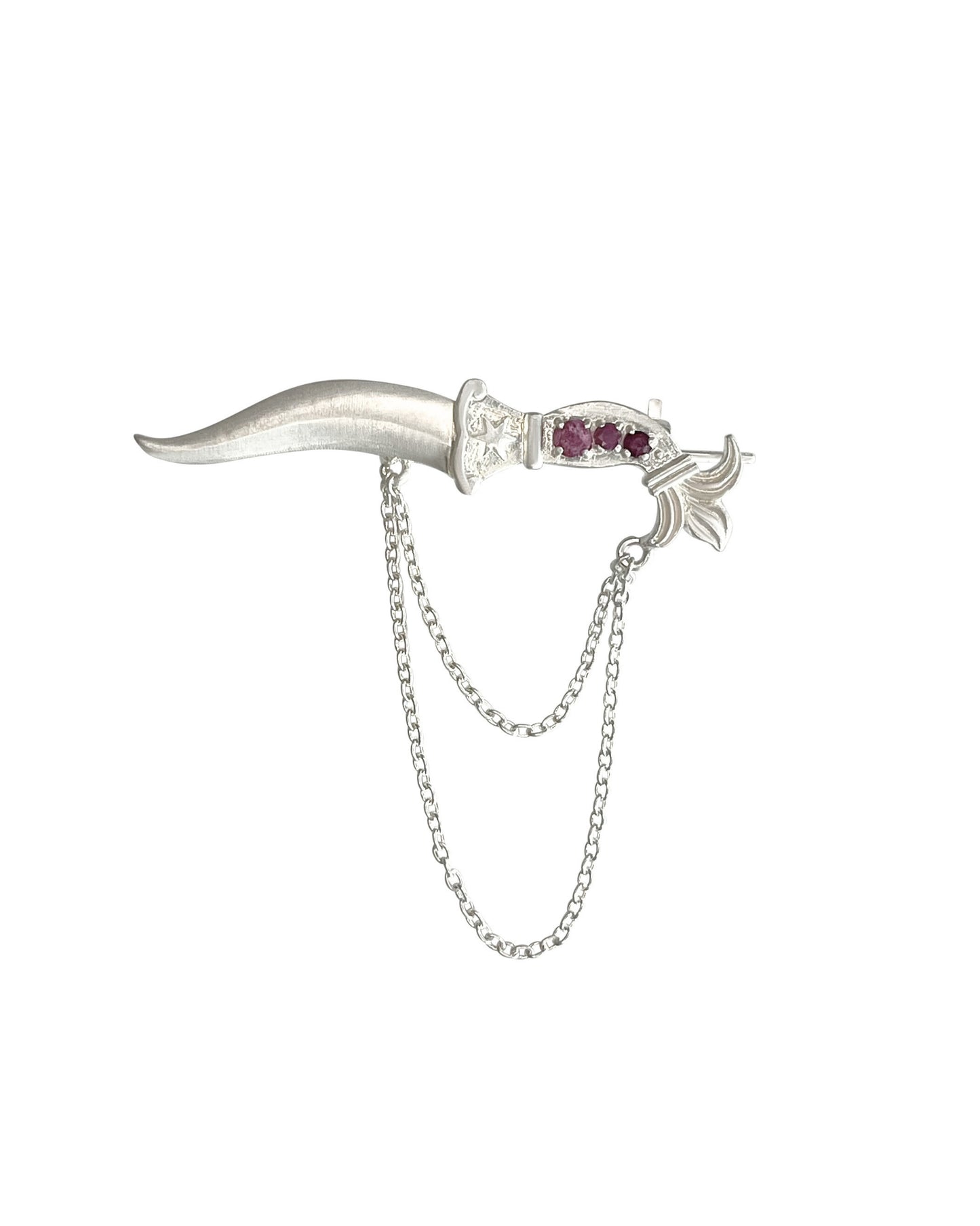 Ruby Dagger Brooch