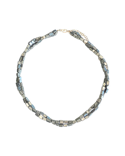 Pyrite Twisted Choker Necklace