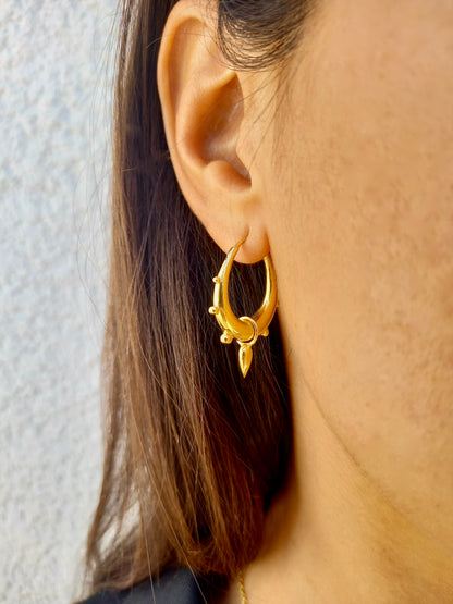 Tribal Spike Hoops
