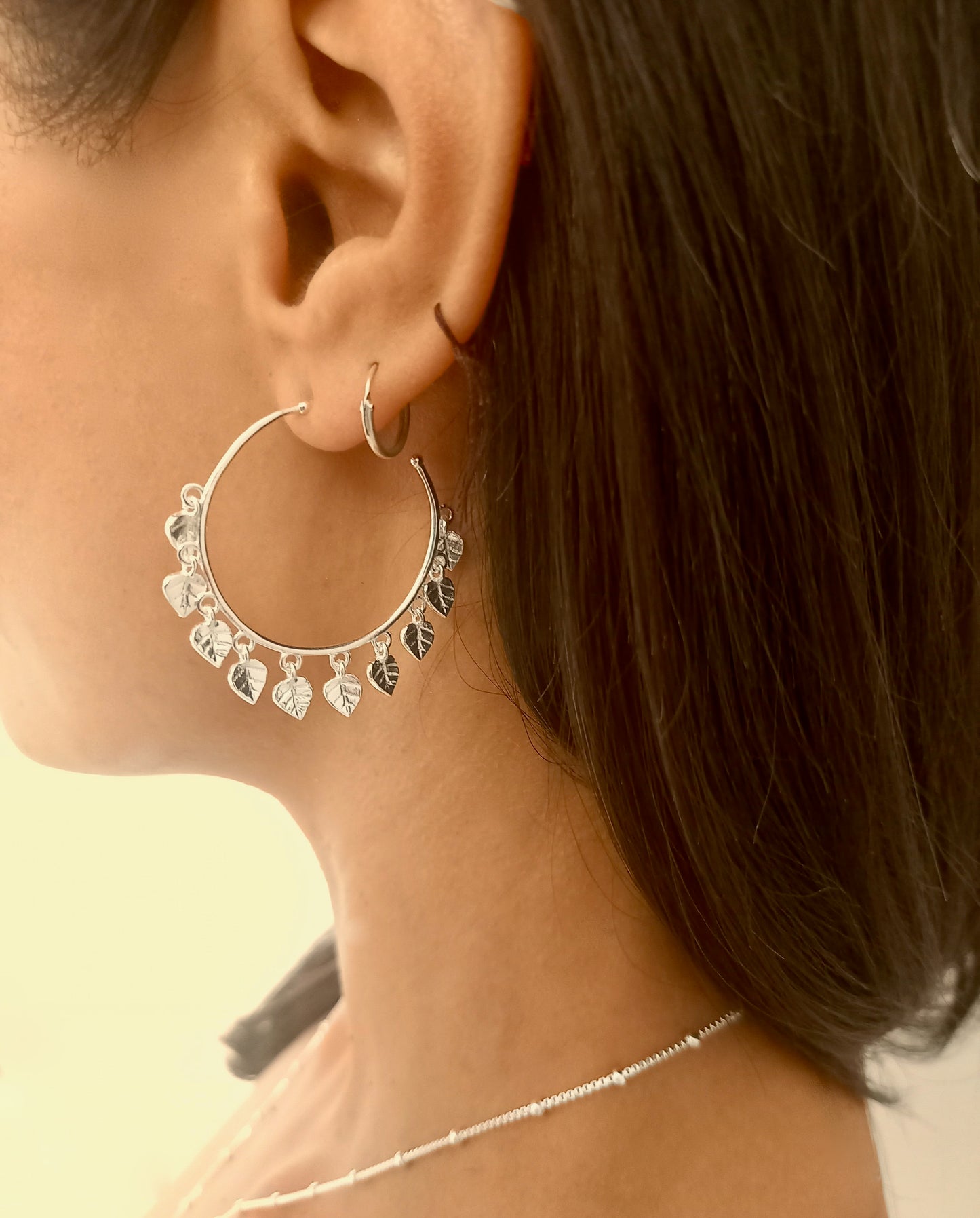 Peepal Leaf Hoops