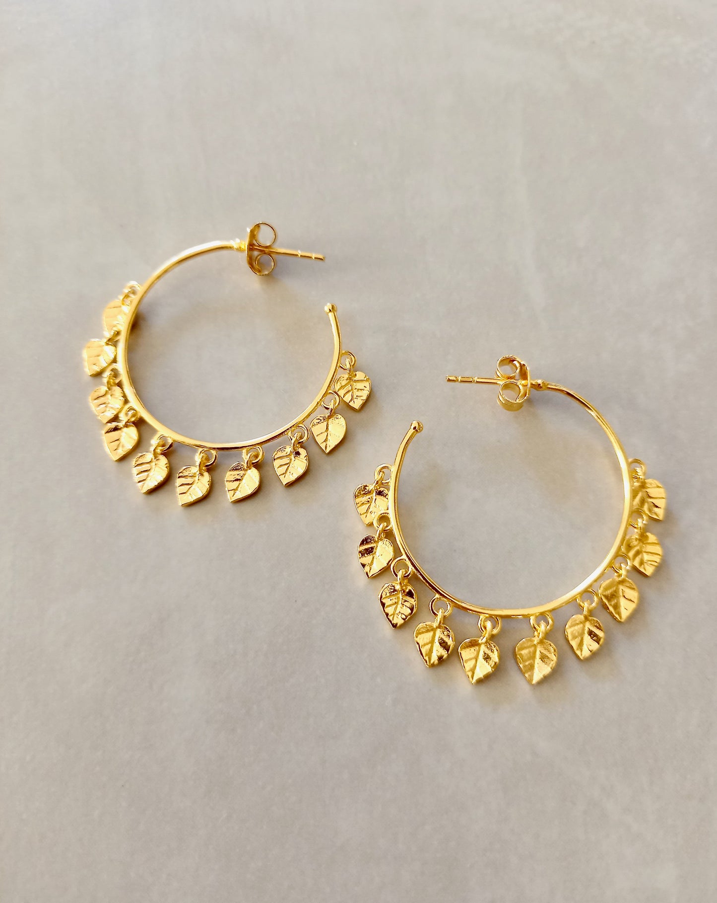 Peepal Leaf Hoops