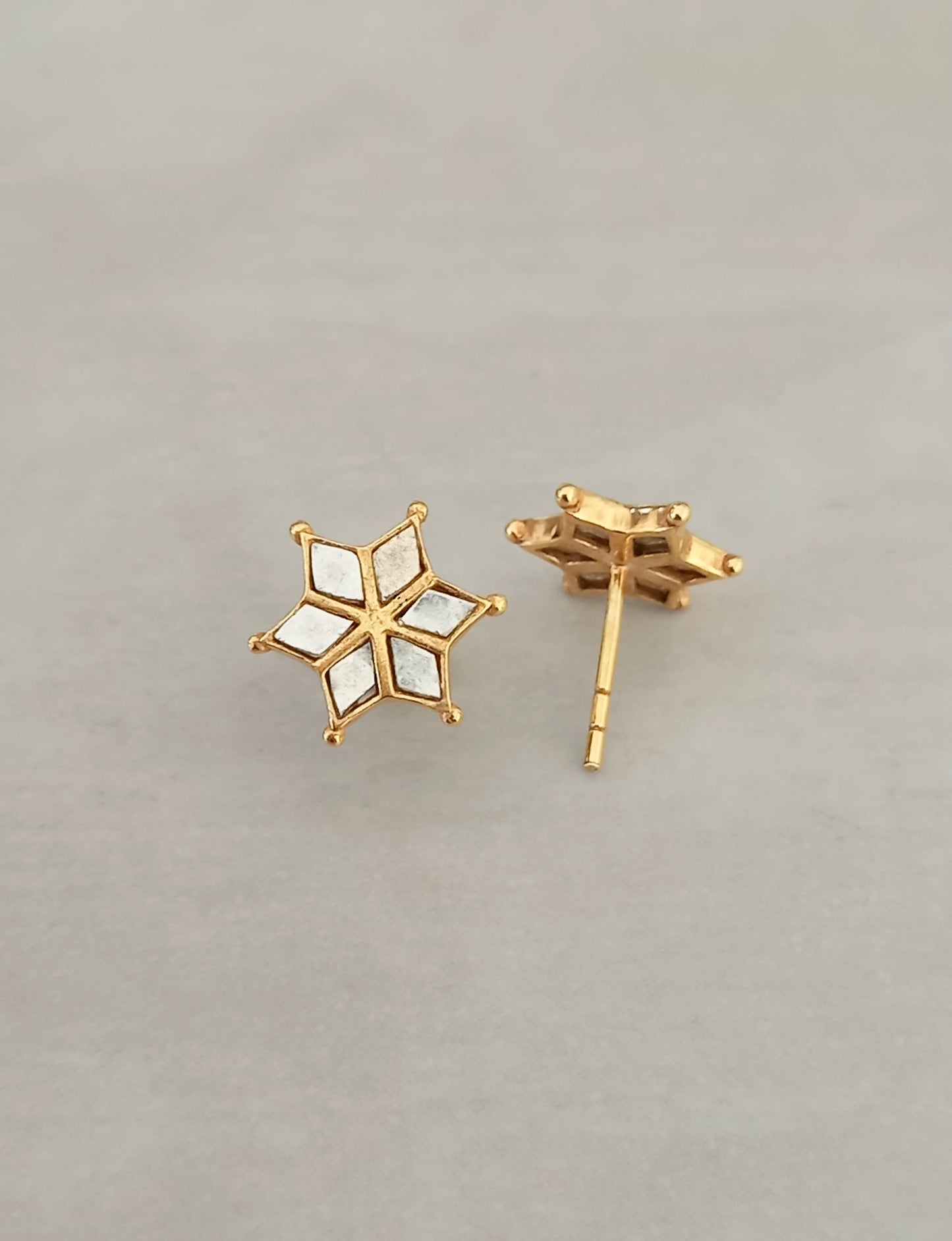 Mirror Star Stud Earrings